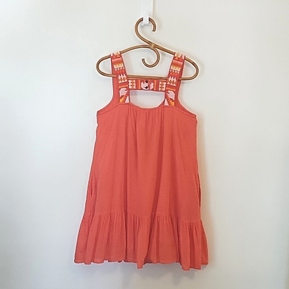 Anthropologie Coral Embroidered Coastal Boho Tunic Dress Size Small - Picture 4 of 11